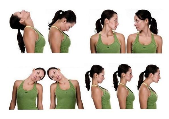 Esercizi sull'osteocondosi della colonna cervicale